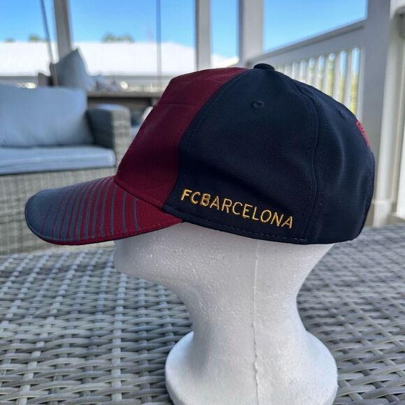FC Barcelona Embroidered Adjustable Cap Maroon Blue Soccer La Liga Barca - Picture 5 of 8